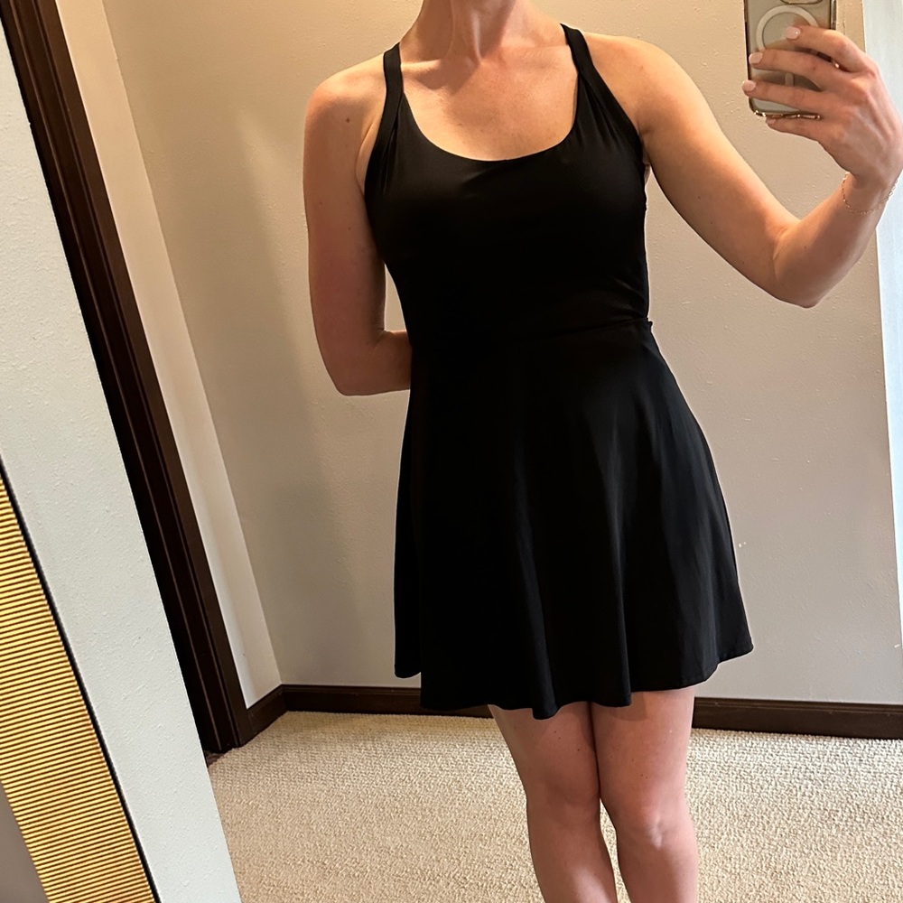HALARA Black Fit and Flare Halter Mini Dress